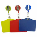 10 Pcs Horizontal Style PU Leather Business Id Credit Card Badge Holder wit F6U2
