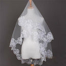 White Ivory Cathedral Length Lace Edge Bride Wedding Bridal Long  150CM BDAUBX
