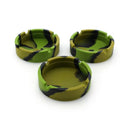 Portable Silicone Rubber Ashtray Soft Round Camouflage Ashtray T8X1