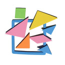 1 set Rainbow Color EVA Tangram DIY Foam Puzzle Kids Brain Educational Toys ME