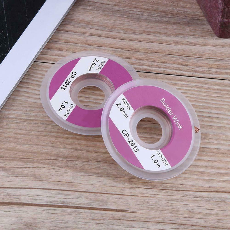 5pcs 1m 2.0mm Desoldering Braid Solder Remover Sucker Flux Wick Cable