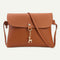 Pure Color Deer Pendant Shoulder Handbags Women Crossbody Bag (Light Brown)