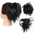 Women Messy Scrunchie Chignon Hair Bun Straight Elastic Band Updo Hairpiece