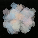 100 Pieces Tulle Chiffon Flower Shape Embellishment for DIY Hair Accessories
