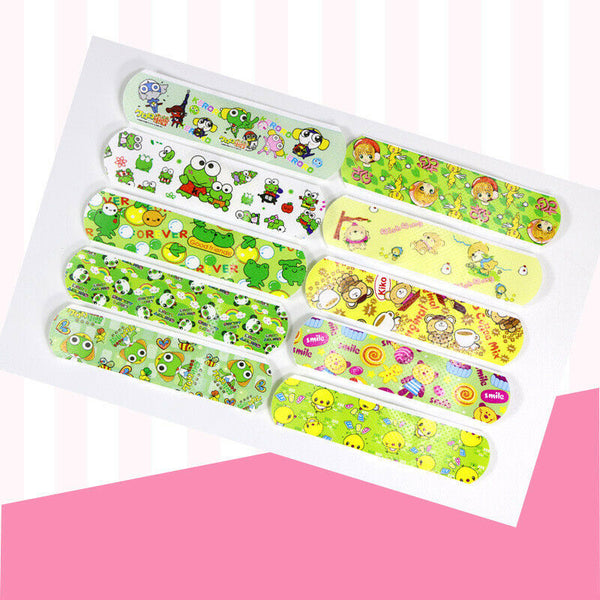 120PCs Waterproof Breathable Cartoon Band Aid Hemostasis Adhesive BandagesB Hn