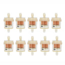 10Pcs YH MOTORCYCLE CLEAR INLINE GAS CARBURETOR FUEL FILTER ENGINE With Mag OZ