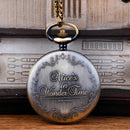 Fashion large bronze thin chain hollow woman hat poker pocket watch D1L3