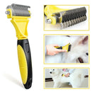 Double Sided Pet Dematting Comb | Stainless Steel Grooming Brush for Small, Q2B8