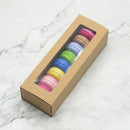 Macaron Transparent Window Box Kraft Paper Drawer Box Baking Biscuit Moon C