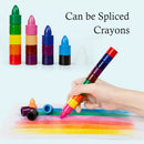 Palm-Grip Crayons Non-Toxic Paint Stackable For Toddlers Kids 15 Colors Washable
