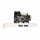 Super Speed 2-Port USB 3.0 PCI-E PCI Express 19-pin USB3.0 15-pin SATA Conn