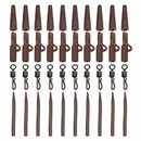 10set 40pcs Carp Fishing End Tackle lead clips Quick Change swivels Anti Ta