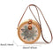 Rattan Bag Shoulder Bag Woven Woven Round Handbag Pouches Bags Crossbody Ba D2Z8
