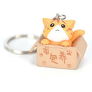 4Pcs Cats Keyring Cartoon Cat Key Chain Car Key Ring Pendant Bag Purse Gifts MO