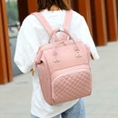 Pure Color Mommy Travel Backpacks Nylon Large Maternity Nappy Bags (Pink) A