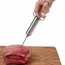 Grill Stainless Steel Meat Marinade Injector 2 oz Flavor Needle Cooking Syri Ew