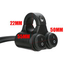 7/8" Aluminum Handlebar Switch Dual Light Rocker Waterproof For Motorcycle Kd J_