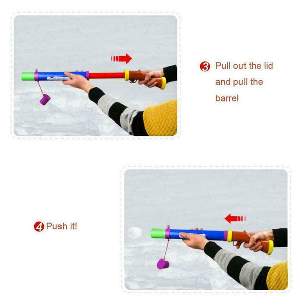 2 In 1 Dual Function Super Snowball Launcher Outdoor Snowball Battle Gaming E9U8