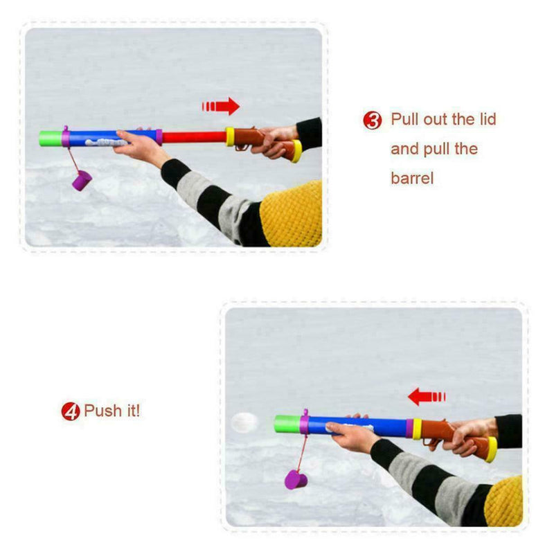 2 In 1 Dual Function Super Snowball Launcher Outdoor Snowball Battle Gaming E9U8