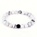 Couples His & Hers Distance Bracelet Lava Bead Matching YinYang Lovers Gift M&O