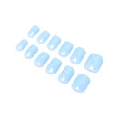 Pure color French False Nails Art Acrylic Full Cover Tips Manicure Glue %!