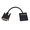 Fasdga Pro DVI-D 24+1 Pin Male to VGA 15 Pin Female Cable Adapter Converter S6N5