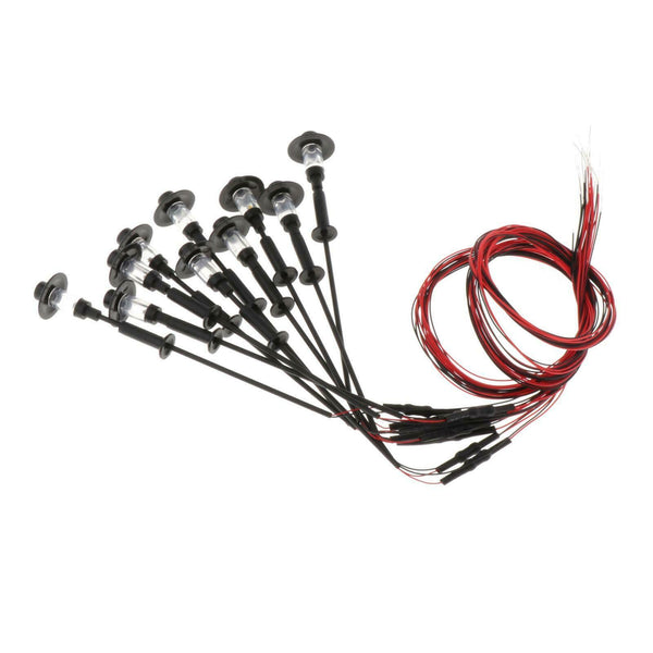 10 pcs 12V Mini Street Lights Railway Train Lamp Post HO TT N 1:100-1:150