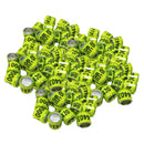 Set of 200 2021 Aluminium Bird Racing Pigeon Foot Rings Bands 8mm Multicolor