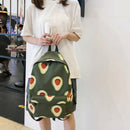 Cute Backpack Fashion Nylon Fruit Print Backpack Women's Large Capacity Sch