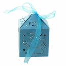 10pcs Elephant Hollow Carriage Favors Box Gifts Candy Boxes With Ribbon Bab