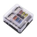 1Set 5A 10A 15A 20A 6-Way Blade Fuse Box For Motorcycle Automobile Boat Marine