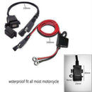 12V Motorcycle SAE to USB Phone Charger Adapter Cable Inline Fuse Waterproof New