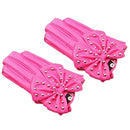 Women's Rivets Butterfly Bow PU Leather Gloves rose-red(L) L6D2