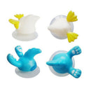 6Pcs/set Cute Cartoon Animal Tail Strong Sucker Suction Hook Baby Bathroom