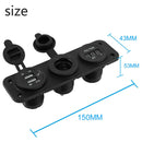 12V Car Lighter Socket Splitter Dual USB Charger Power Adapter Outlet