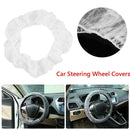 100pcs Disposable Car Steering Wheel Covers Clear Plastic Protective Cover A