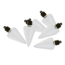 6 Pieces Cone Shape Bottle Charms Vials Glass Bottles Pendants For