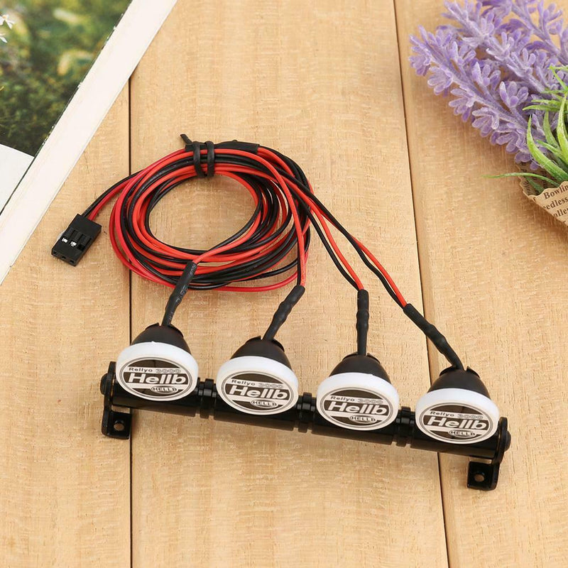 4LED White Lights Round Lampshade for 1/10 Axial Climbing Car Crawler Part