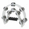 Double Row Jingles Half Moon Musical Tambourine Percussion Drum White Party