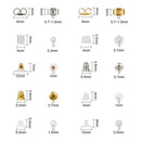 Wholesale 10 Styles Earring Back Butterfly Earring Posts for Stud Earrings