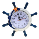 Mediterranean Style Electronic Wood Clock Wall Hanging Watch Home Decor