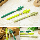 Plastic Novelty Cactus Fine Stick Ballpoint Pen black Ink,Pack of 2,Color R Q2F3