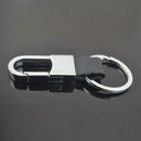 New Fashion Black Leather Strap Keyring Keychain Key Chain Ring Key Fob A