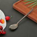 Stainless Steel Dinner Soup Spoon Student Outdoor Picnic Tableware (Black)