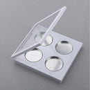 Clear Lid Empty 4 Slots Eyeshadow Lipstick Powder Box Case Cosmetic Packing