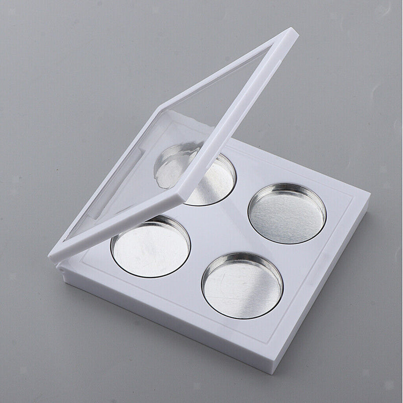 Clear Lid Empty 4 Slots Eyeshadow Lipstick Powder Box Case Cosmetic Packing
