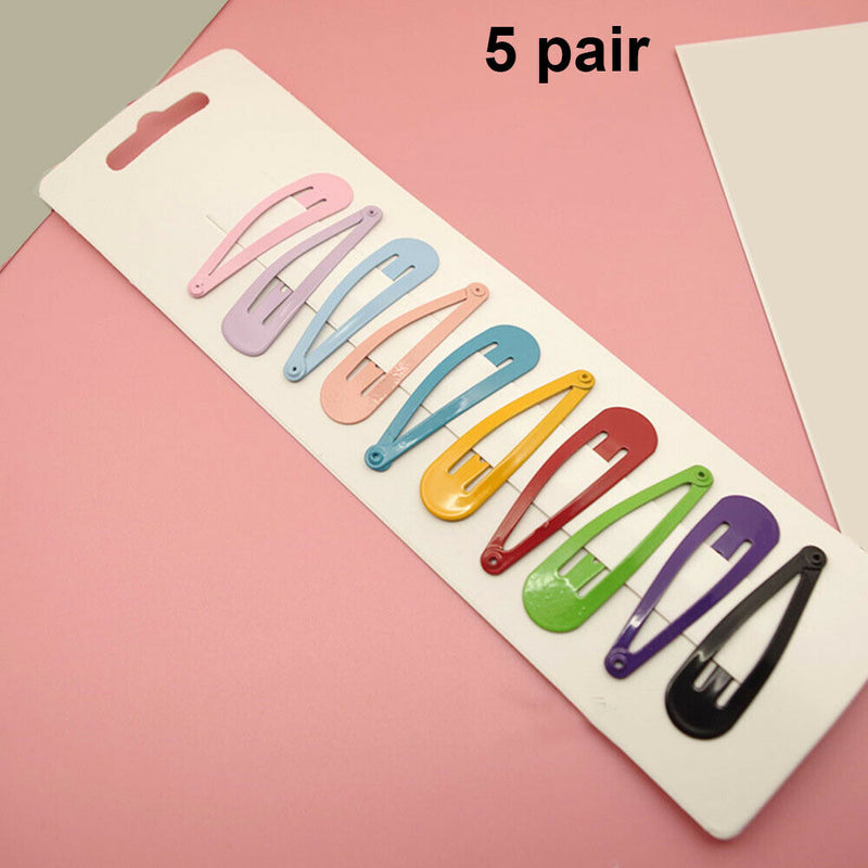 Girls Mini Metal Princess Side Hair Clip Candy Color