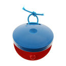 Round Wooden Castanets Clapper Musical Instrument For Kids Baby -Red Blue