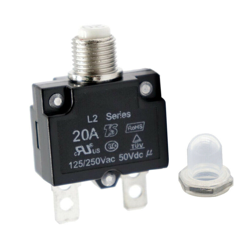 4Pcs 125/250V AC Push Button Circuit Breaker Overload Protector Switch Fuse