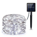 LED Solar String Lights Waterproof Copper Wire Fairy Lamp (Cold White 200m)